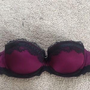 H&M deep plum balconette bra